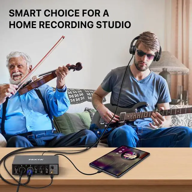 Alt view image 6 of 7 - 2i2 USB Audio Interface for PC Recording, 24-bit/192kHz Plug and Play USB Interface +48V Phantom Power for Music, Studio, Guitar, Podcast, Streaming No Software Included(Metallic Black)