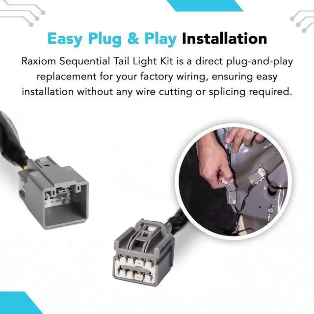 Alt view image 4 of 7 - Tail Light Sequencer Harness Kit with Tuning Plug and Play Wire Fits Mustang 2010-2020