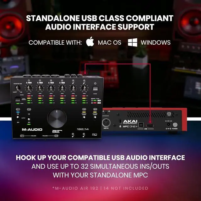 Alt view image 7 of 7 - MPC One+ Standalone Drum Machine, Beat Maker and MIDI Controller with WiFi, Bluetooth, Drum Pads, Synth Plug-ins, Touchscreen, and Native Instruments Integration