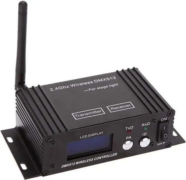 Main image of DMX 512 Controller 2.4G Wireless Transmitter Receiver LCD Display Power Adjustable Repeater Lighting Dimmer Controller for Disco DJ Py Light