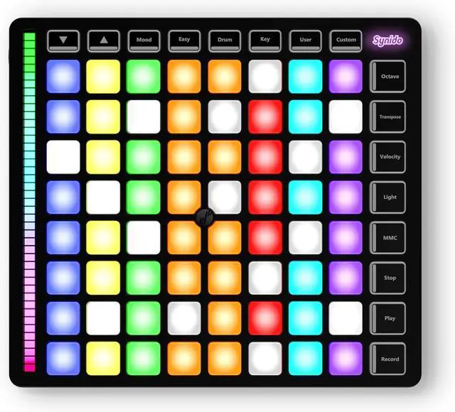 Main image of MIDI Pad Beat Maker Machine with 64 Velocity Sensitive RGB Pads, Portable MIDI Controller 8 * 8 Backlit Beating Machine with Easy Mode for Music Production Beginners, TempoPAD Z-1