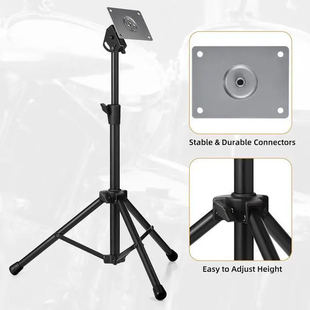 Alt view image 3 of 5 - TENTEOTEN Electronic Mounting Stand with Plate, Portable Mounting Stand for Electronic Modules & Controller Multi Pads and Drum Pads (Black)