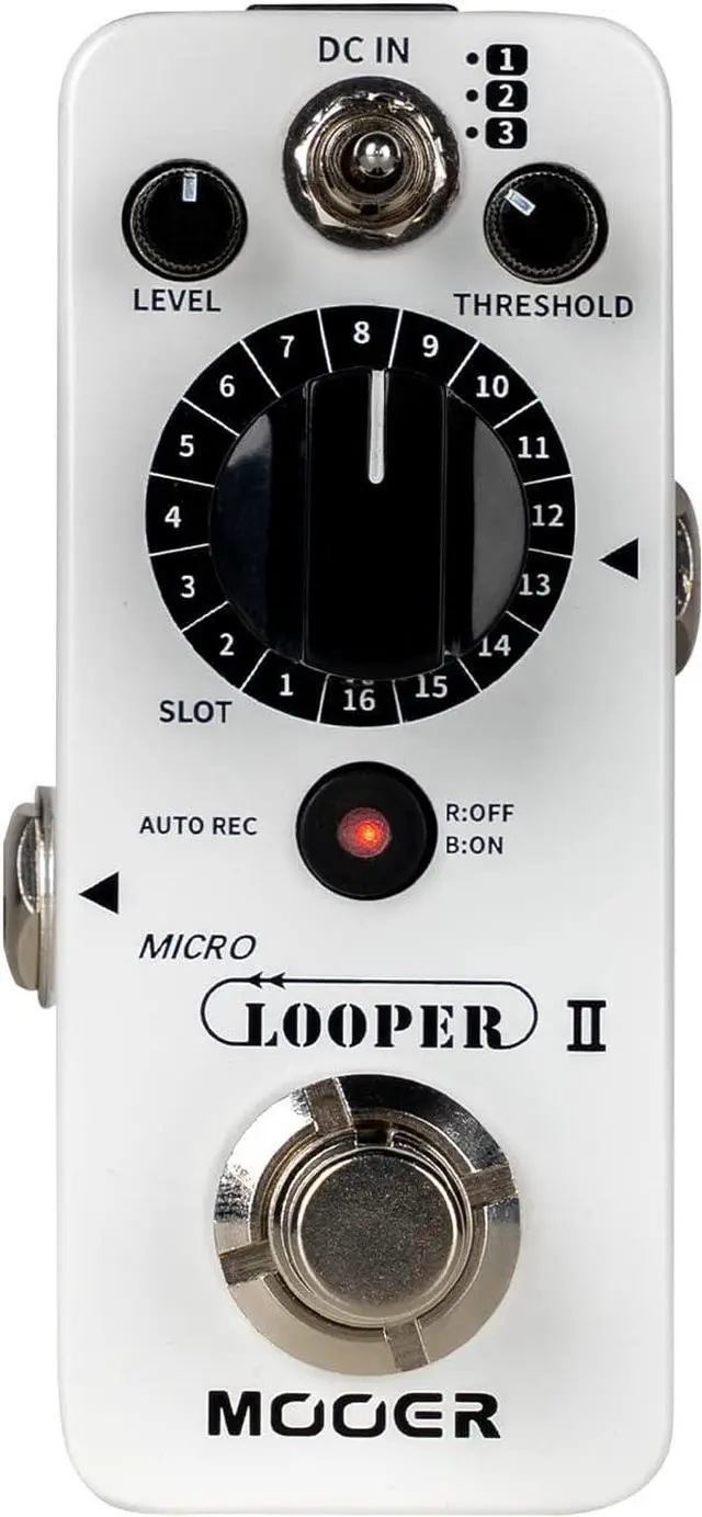 Main image of Micro Looper II Guitar Loop Pedal With 480 Minutes Recording, AUTO REC Function, 3 Saving Banks and 16 Slots Per Bank