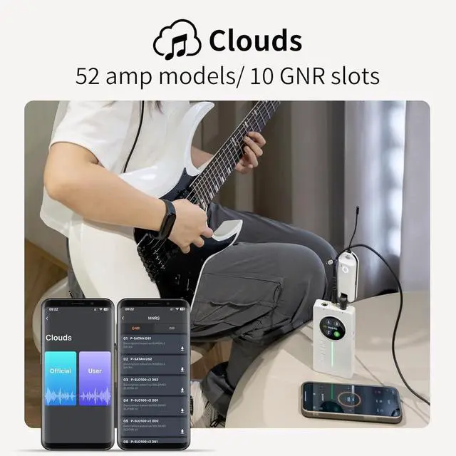 Alt view image 6 of 6 - P2 Multi-Effects Pedal Processor, Electric Guitar Bass Guitar Pedals with Amp MIDI Looper Drum Machine Touch Screen for Performance Practice Live Streaming