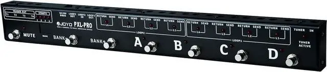 Main image of PXL-PRO Foot Pedal Controller Dual 4-Channel 8 Loop Programmable Pedal Switcher with Mute Switch and Buffered Bypass (Black)