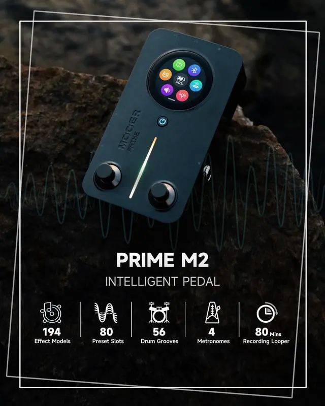 Alt view image 3 of 7 - Prime M2 Multi Effects Processor Headphone Amp, Stereo Bass Guitar Pedals with 194 Effect Models Loading MNRS and Third-party IR Sample Files Touch Screen for Performance Practice, Gray