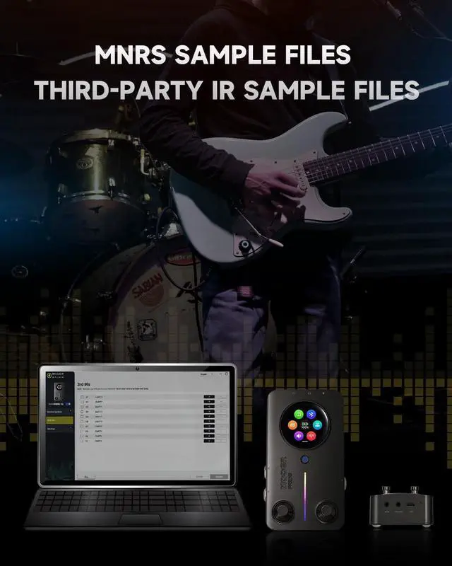 Alt view image 5 of 7 - Prime M2 Multi Effects Processor Headphone Amp, Stereo Bass Guitar Pedals with 194 Effect Models Loading MNRS and Third-party IR Sample Files Touch Screen for Performance Practice, Gray