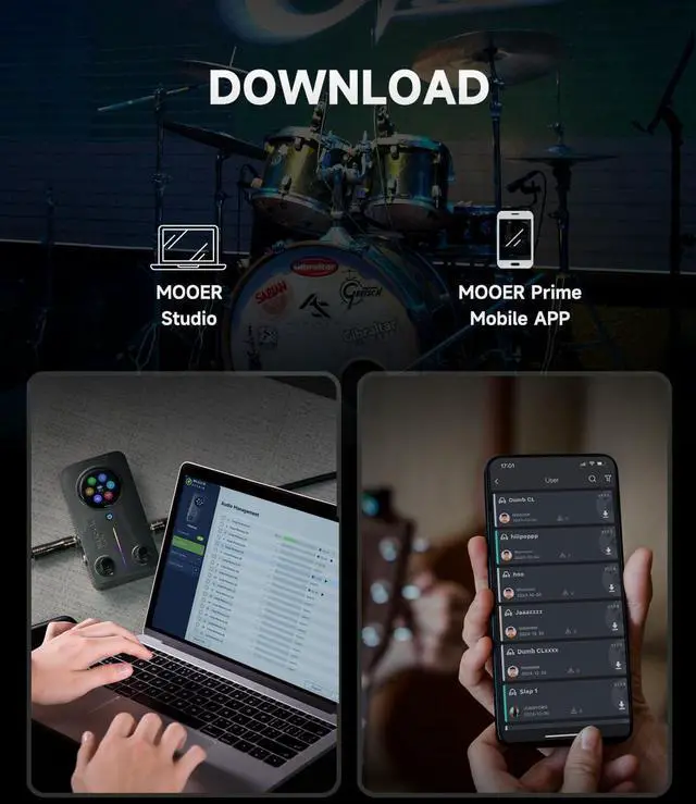 Alt view image 7 of 7 - Prime M2 Multi Effects Processor Headphone Amp, Stereo Bass Guitar Pedals with 194 Effect Models Loading MNRS and Third-party IR Sample Files Touch Screen for Performance Practice, Gray
