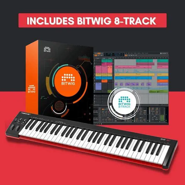 Alt view image 6 of 6 - SE61 - USB MIDI Controller Keyboard with  DAW Integration, Black