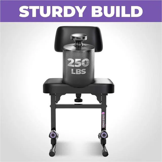 Alt view image 3 of 6 - Piano Bench Adjustable Stool  Music Keyboard Bench with Backrest Seat for Piano Keyboard Stand with Black Padded Cushion for Musicians Piano Stool Chair