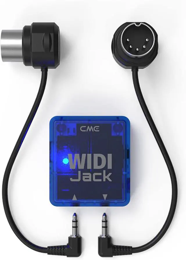 Main image of WIDI Jack + DIN-5 MIDI Cable k - Bluetooth MIDI Interface with 5-PIN DIN MIDI cables Included - Works with all DIN-5 MIDI devices - Wireless MIDI for Synth Keytar Pedalboard Keyboard