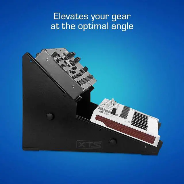Alt view image 5 of 6 - 2-Tier XTS Desktop Stand, Adjustable Length from 10.6" - 18.5" for Sampler/Synth/MIDI Controller/Drum Machine, fits MPC Live 2/MPC One/TR-8S/Analog Rytm/Octatrack, easy to assemble and rze