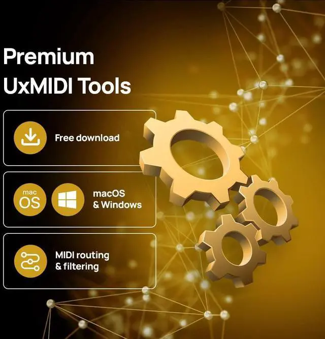 Alt view image 6 of 7 - U6MIDI Pro - MIDI Interface with Router, Mapper, and Filter - Plug-and-play USB MIDI for computers - Standalone 3-in-3-out MIDI for Merge, Split, Thru