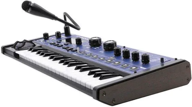 Alt view image 4 of 7 - MiniNova Analogue Modelling Comt 37 Mini-key Synth  Tough, comt, powerful mini-synth with pitch-correcting effect vocoder, 256 onboard sounds and five effects per voice layering Blue