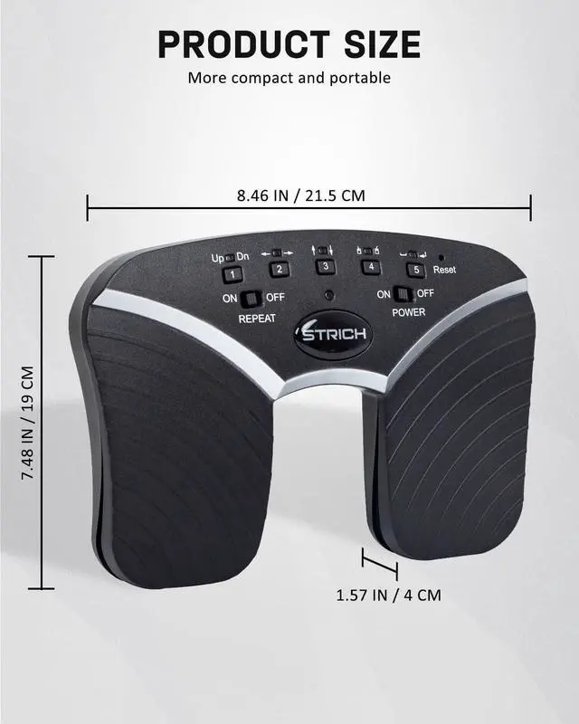 Alt view image 7 of 7 - Wireless Page Turner Pedal, 5 Modes, Portable & Anti-slip, Footswitch Page Turner Quiet Operation for iPad, Performances and Teaching, SPT-20