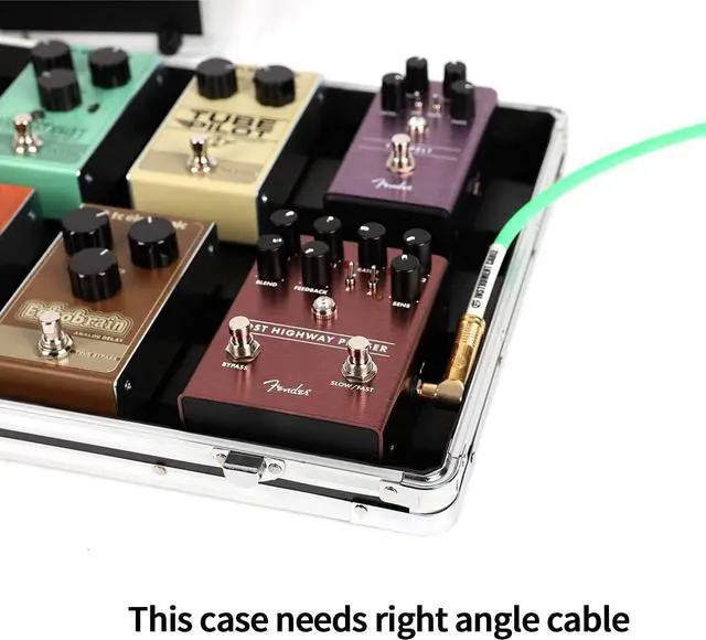Alt view image 3 of 7 - Ghost Fire Guitar Multi Effect Pedal Case 27.5x11.6x4.2in with Pedal Mounting Tape FastenerSturdy Locking Aluminum T series T-EC14