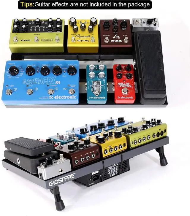 Alt view image 7 of 7 - Ghost Fire Guitar Pedal Board Aluminum Alloy 1.76lb Super light Effect Pedalboard 19.8''x11.5'' with Carry Bag,SPL-04