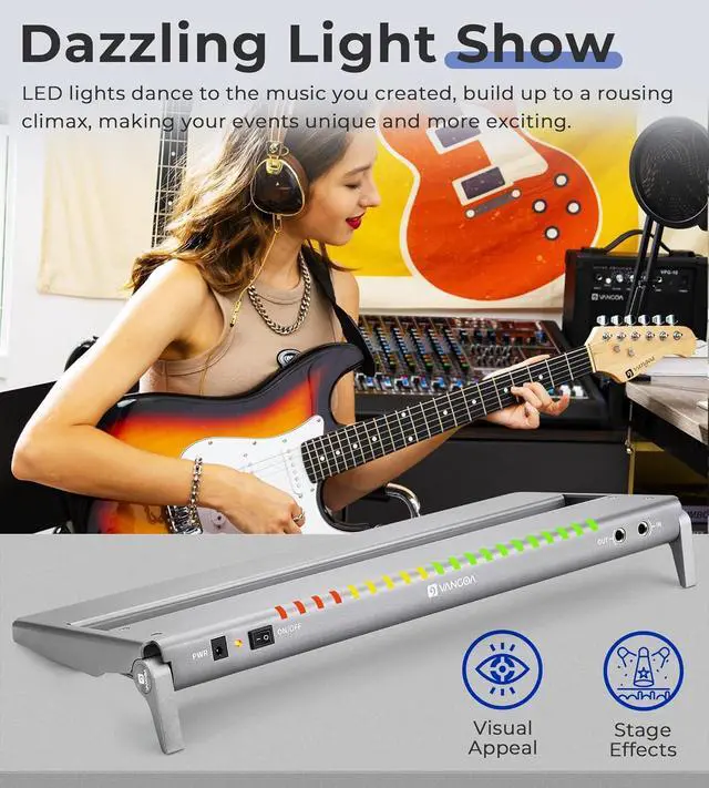 Alt view image 6 of 7 - Guitar Pedal Board with Built-in Isolated Power Supply, VPPD-S Aluminum Small Portable Folding Powered Guitar Pedalboard with Carry Bag, 2.8lb, Gray