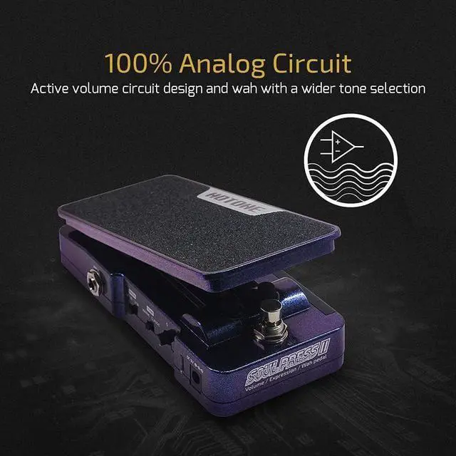 Alt view image 3 of 7 - NE Wah Active Volume Passive Expression Guitar Effects Pedal Switchable Soul Press II 4 in 1 with Visible Guitar Effects Pedal(Included 1 PCS Additional 15 CM TS Cable)
