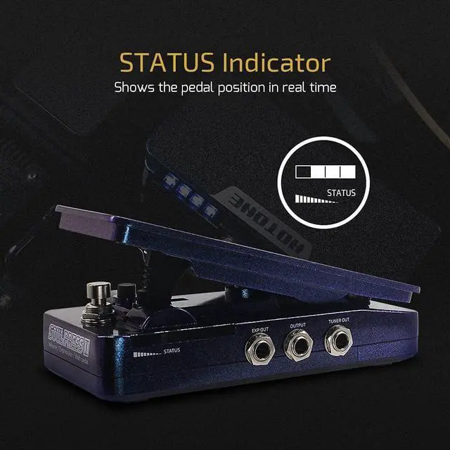 Alt view image 5 of 7 - NE Wah Active Volume Passive Expression Guitar Effects Pedal Switchable Soul Press II 4 in 1 with Visible Guitar Effects Pedal(Included 1 PCS Additional 15 CM TS Cable)