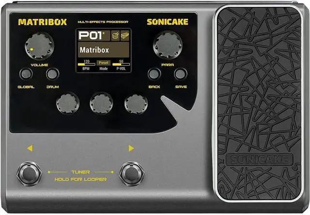 Main image of Matribox - Guitar Multi Effects Processor with Expression Pedal, With 130 Built-in Guitar/Bass/Acoustic Effects, Amp Modeling, IR Cabinets Simulation, Stereo OTG USB Audio Interface QME-50