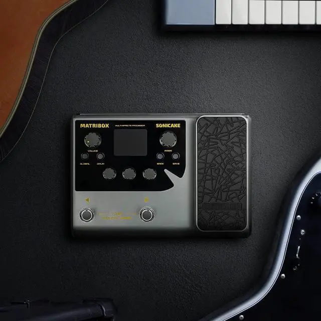 Alt view image 7 of 7 - Matribox - Guitar Multi Effects Processor with Expression Pedal, With 130 Built-in Guitar/Bass/Acoustic Effects, Amp Modeling, IR Cabinets Simulation, Stereo OTG USB Audio Interface QME-50