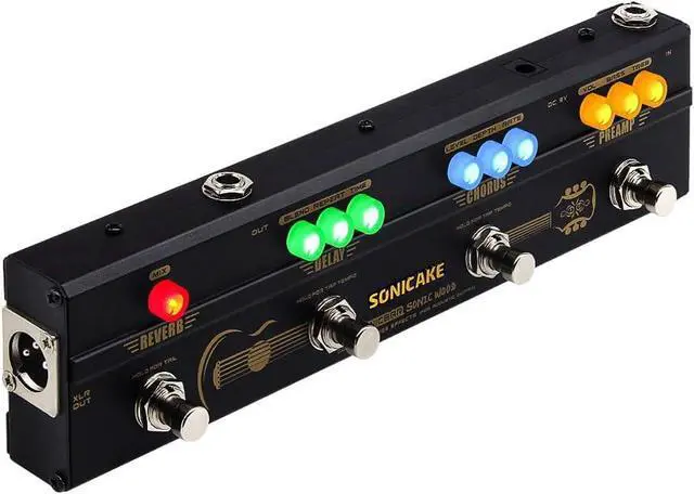 Main image of Acoustic Pedal Guitar Effect Acoustic Pedal Multi Effects Preamp Chorus Delay Reverb Acoustic Guitar Pedal Sonic Wood with XLR Output
