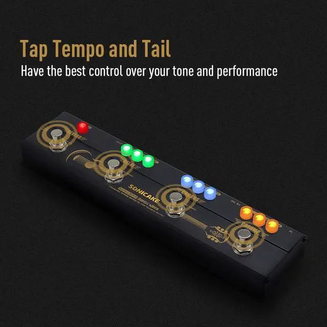 Alt view image 4 of 7 - Acoustic Pedal Guitar Effect Acoustic Pedal Multi Effects Preamp Chorus Delay Reverb Acoustic Guitar Pedal Sonic Wood with XLR Output