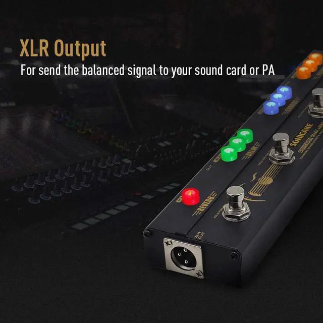 Alt view image 5 of 7 - Acoustic Pedal Guitar Effect Acoustic Pedal Multi Effects Preamp Chorus Delay Reverb Acoustic Guitar Pedal Sonic Wood with XLR Output