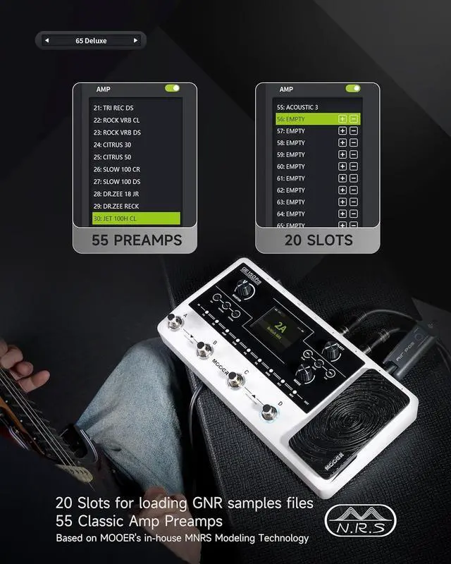 Alt view image 4 of 6 - GE150 Pro Guitar Amp Modelling Multi Effects, Reverb, Delay, Looper Drum with 4 Footswiches, Expression Pedal, USB OTG Live Recording, MNRS GNR and GIR Loader