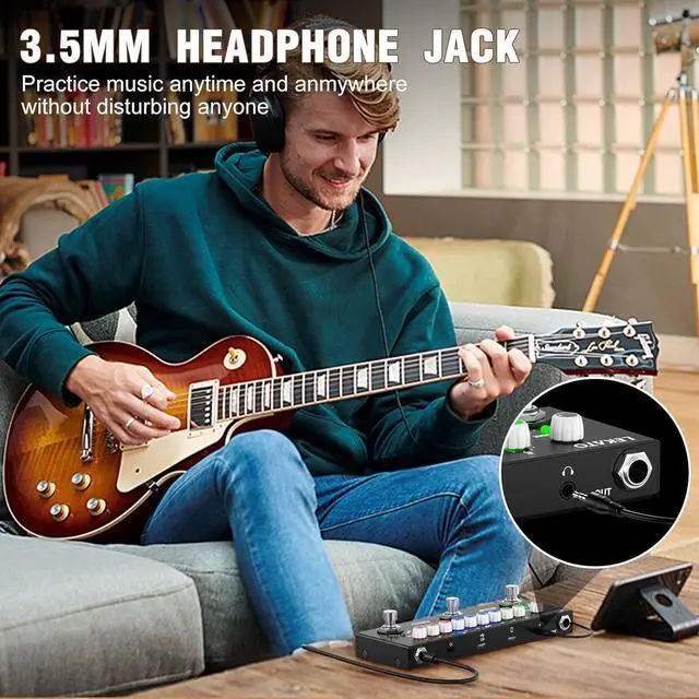 Alt view image 5 of 7 - Multi Effects Guitar Pedal, with IR Loading 9 AMP Models, Delay Reverb Distortion Overdrive Pedal, Rechargable Electric Guitar Effects Multi Pedal Support Recording,Bluetooth 5.0