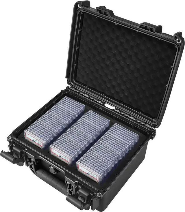 Main image of Waterproof Graded Card Case Compatible with 102 Card Slabs, BGS PSA SGC FGS Graded Sports Trading Cards, Graded Slab Card Storage Box