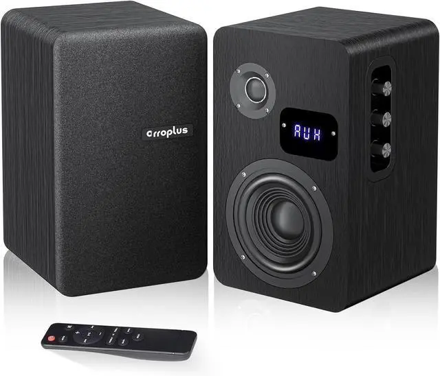 Main image of Powered Bookshelf Sers Pair, 70W Surround Sound Home Stereo Sers Wired Optical/ARC/RCA/AUX/BT Input Active Record Player Sers with 4" Woofer for Turntable TV Desktop PC Monitor