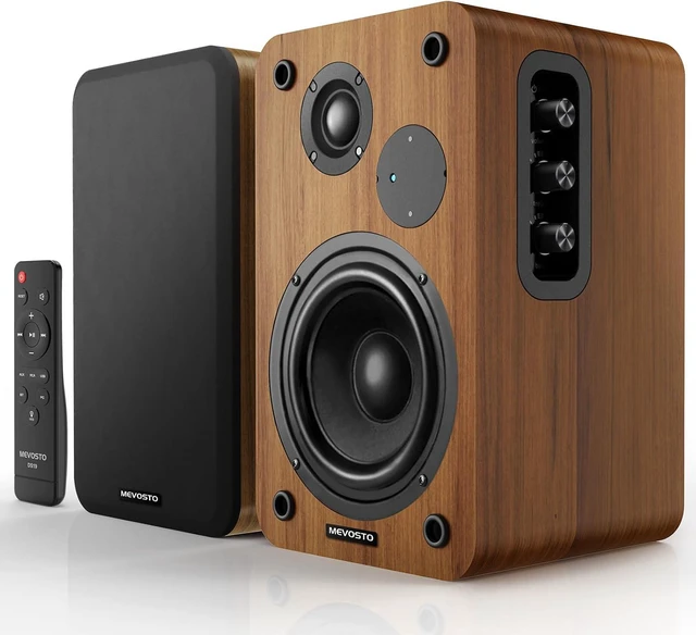Main image of 5-Inch Powered Bookshelf Speakers: PC Speakers for Record Player