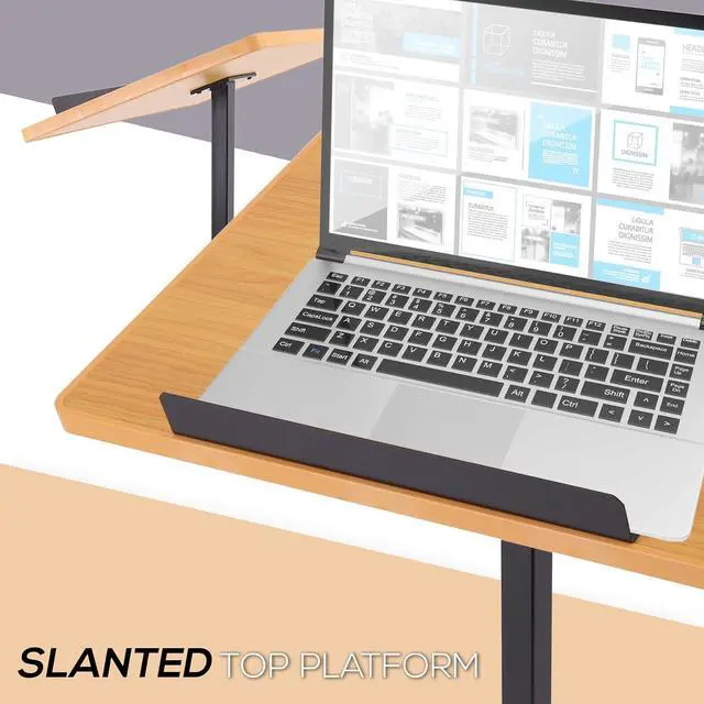 Alt view image 3 of 7 - Portable Floor Lectern Podium Stand-Height Adjustable Steady Standing Dgn Teacher Ser Lecture Classroom Presentation Stand, Laptop Computer Book Holder w/ Slanted Top Shelf- PLCTND44,BLACK