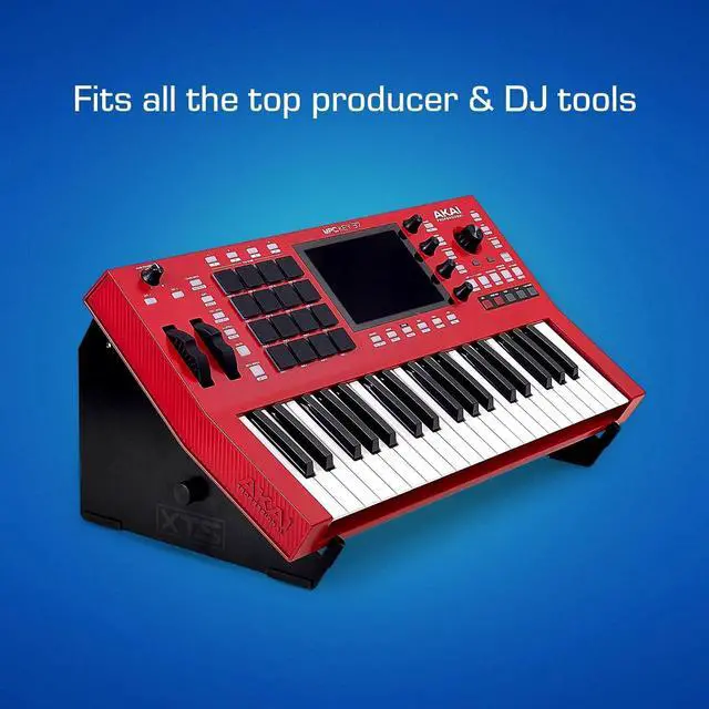 Alt view image 3 of 7 - XTS Desktop Stand, XL 11.8" - 20.8" Size for Mixer/DJ Controller/Keyboard/Eurorack, Adjustable Length, Easy To Assemble and Rze