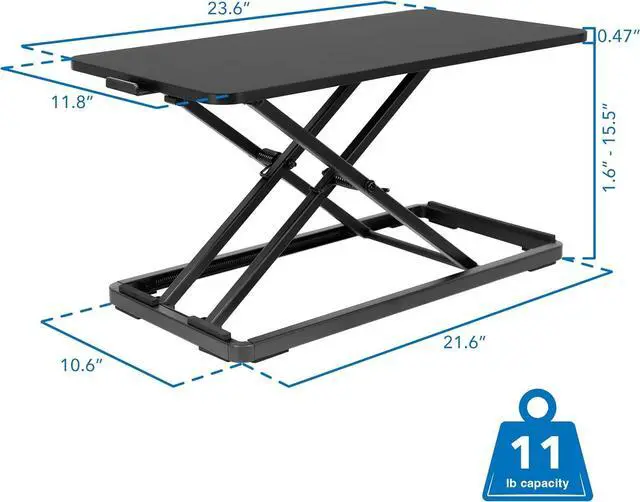 Alt view image 7 of 7 - Standing Keyboard Tray, Adjustable Height Keyboard Riser for Desktop, Ergonomic Sit Stand Key board and Mouse Platform, Ergonomic Lifter for Keyboard and Laptops 23.6 x 11.8 Inch