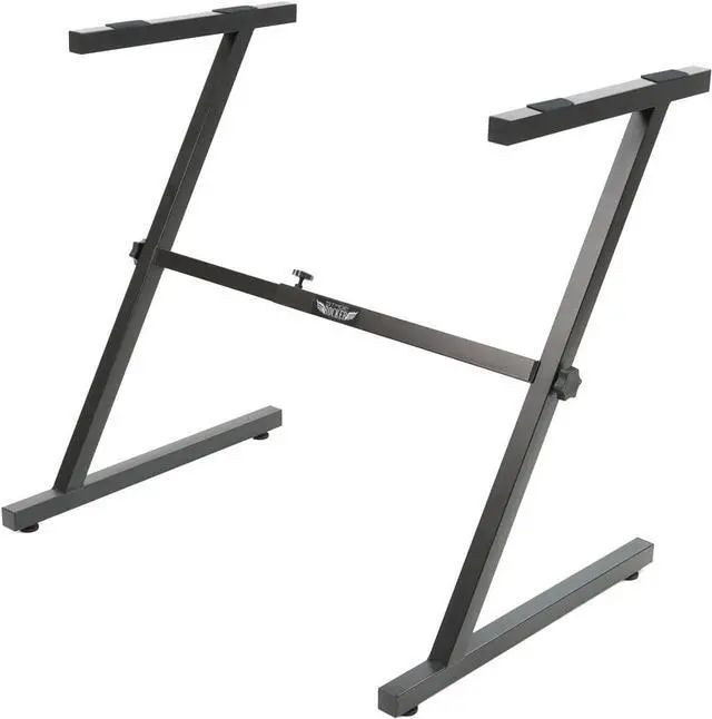 Main image of Z-Style Keyboard Stand, Adjustable Width for 61/88 Key Keyboards, Sturdy & Durable Digital Piano Stand, Easy Storage, Sleek Black.