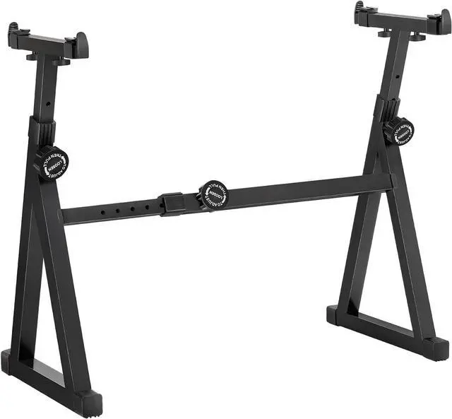 Main image of Heavy-Duty Z-Style Keyboard Stand for Digital Pianos - Adjustable Height 21.2-32.4 Inches, Adjustable Width 21.8-35.2 Inches, Compatible with 61 to 88 Key Keyboards