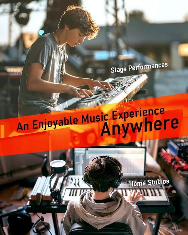 Alt view image 6 of 7 - Z-Style Keyboard Stand, Adjustable Width for 61/88 Key Keyboards, Sturdy & Durable Digital Piano Stand, Easy Storage, Sleek Black.