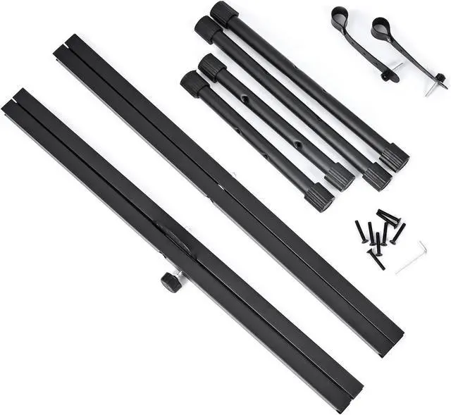 Alt view image 5 of 7 - Keyboard & Bench Set, 2024 Upgrade Heavy Duty Double-X Keyboard Stand, Adjustable & Portable Digital Piano Stand with Locking Straps