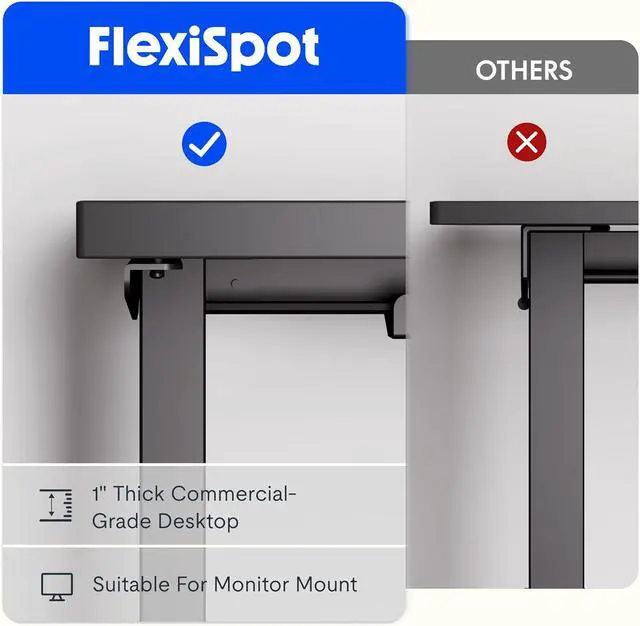 Alt view image 5 of 7 - FLEXISPOT L Shaped Standing Desk, 71 x 63 Inch Electric Height Adjustable Corner Desk, Sit Stand Computer Workstation, Preset Controller, Home Office, Black Frame with Black Top