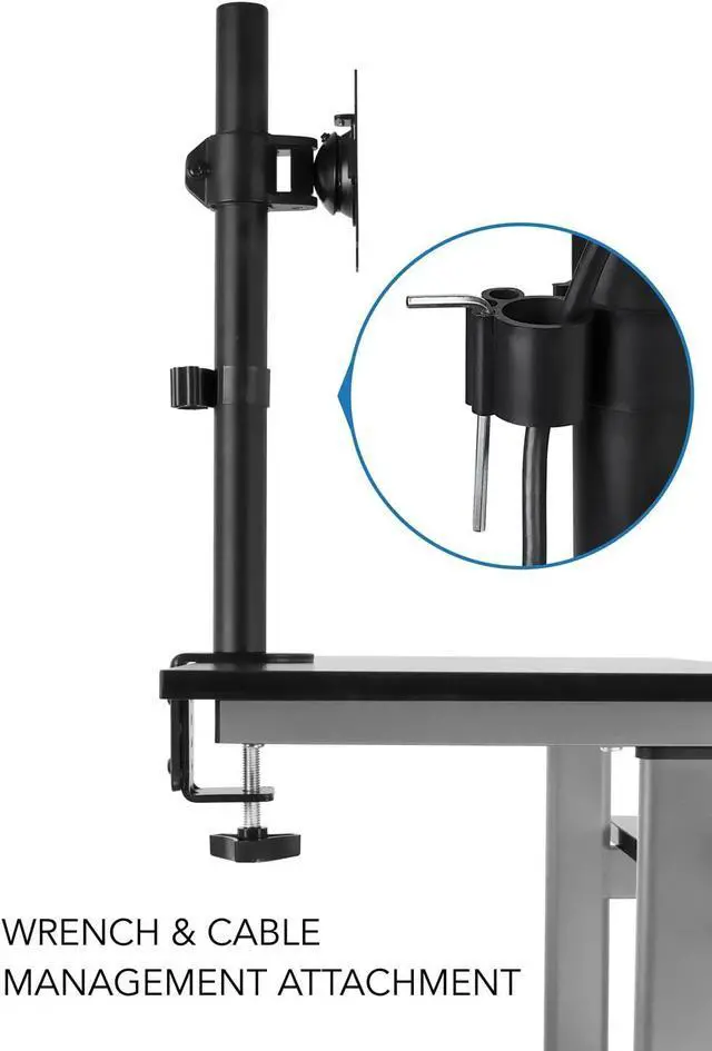 Alt view image 5 of 7 - Mobile Computer Cart with Monitor Mount for Screen up to 32", Portable Desk on Wheels, Rolling Laptop Stand Teachers, Office, Classroom, Rise 53", Projector, Podium, Keyboard Tray by DT