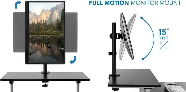 Alt view image 6 of 7 - Mobile Computer Cart with Monitor Mount for Screen up to 32", Portable Desk on Wheels, Rolling Laptop Stand Teachers, Office, Classroom, Rise 53", Projector, Podium, Keyboard Tray by DT