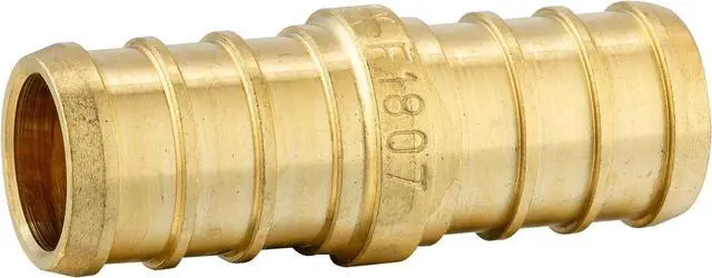 Alt view image 2 of 7 - (Pack of 45) 3/4" Barb Pex Brass Crimp Fittings 15 Pieces each: Tee, Elbow and Coupling For Pex Tubing Connection, ASTM F1807,(PEX1807199)