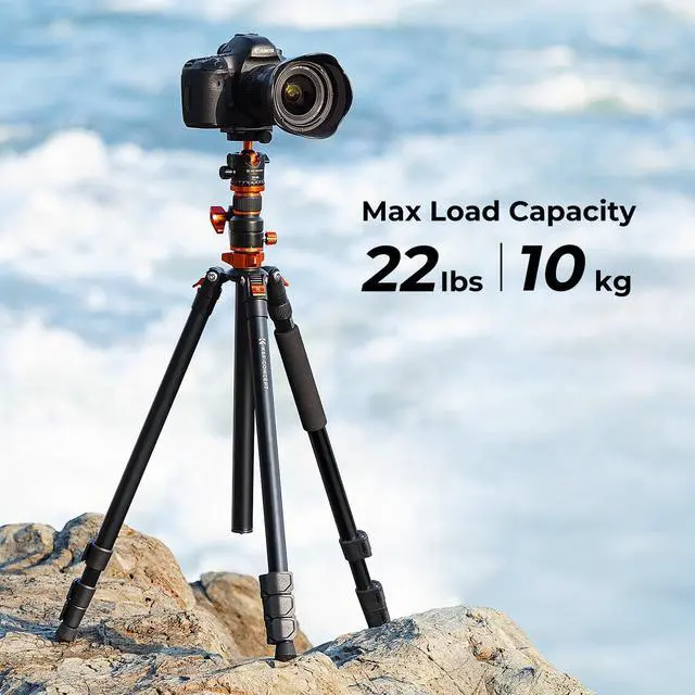 Alt view image 4 of 6 - 90''/230cm Ultra High Camera Tripod,Horizontal Overhead Shooting Travel Tripods with Metal Ball Head 10KG Load Capacity,Detachable Monopod, for Indoor and Outdoor Use T254A7+BH-28L