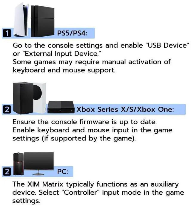 Alt view image 5 of 7 - XIM Matrix Multi-Input Adapter Converter for Xbox Series X/S, PS5, Xbox One, PS4, PC