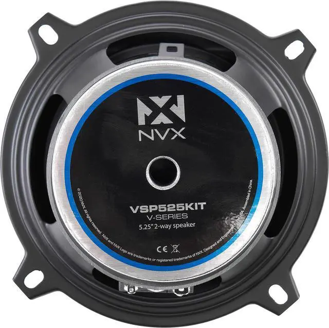 Alt view image 6 of 7 - ® VSP525KIT 5.25" Premium Car Speakers, 750W Max, 250W RMS, 2-Way Component System w/ 1" Silk Dome Tweeters & Passive X-Overs, Easy to Install in Cars/Trucks/Doors (Pair)