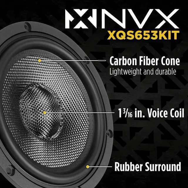 Alt view image 2 of 7 - ® XQS653KIT 6.5" High-Performance Car Speakers, 700W Max, 350W RMS, 3-Way 6-1/2 inch Component System, 3-1/2 inch Midrange, 1-3/16" Silk Dome Neodymium Tweeters & Adjustable Passive X-Overs (Pair)