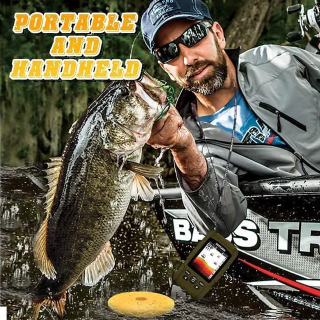 Alt view image 4 of 7 - Water Depth Fish Finders Waterproof Portable Fishing Fish Finder Display Handheld Ice Fishing Finder Sonar Sensor Transducer for Boat Kayak Sea Fishing